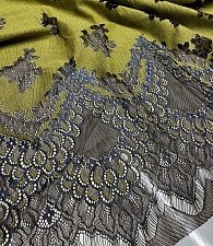 Кружево СКИДКА купон зелен\синий